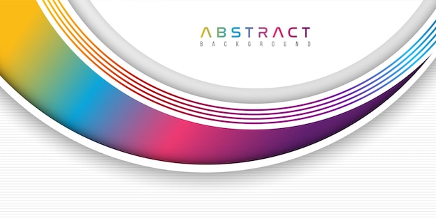 Colorful abstract swoosh in white background