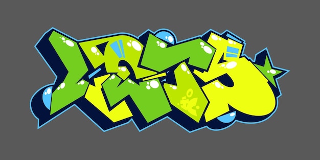 Colorful Abstract Urban Graffiti Street Art Word Lets Lettering Vector Illustration Template