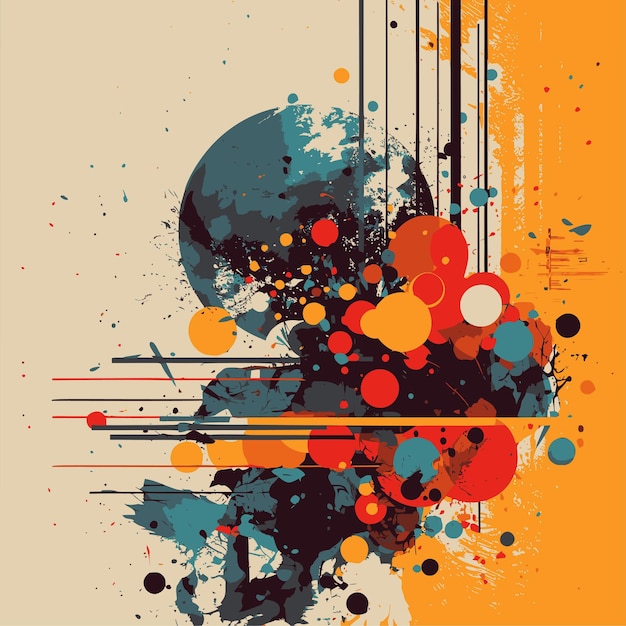 Vector colorful abstract vector grunge background