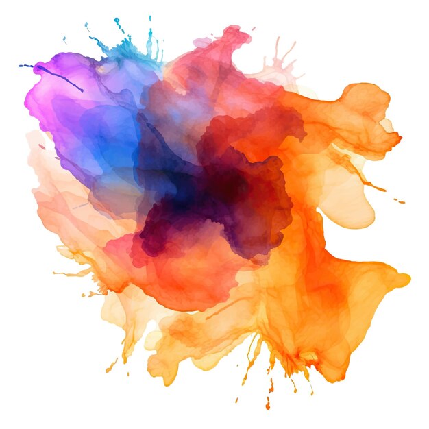 Vector colorful abstract watercolor stain vector