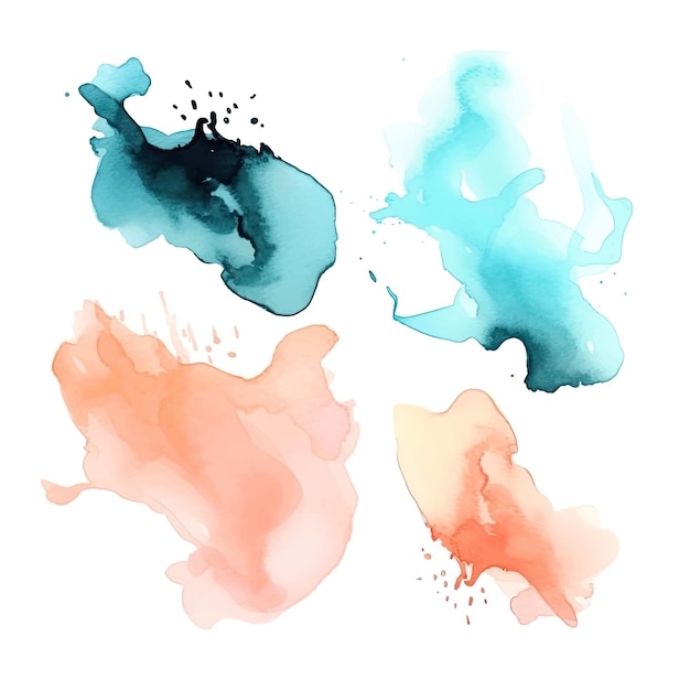 Vector colorful abstract watercolor stain vector