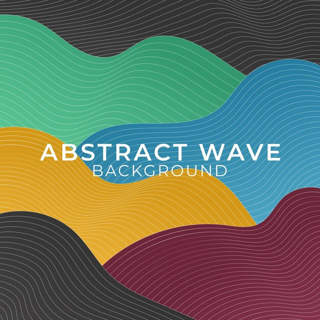 Vector colorful abstract wave background vector