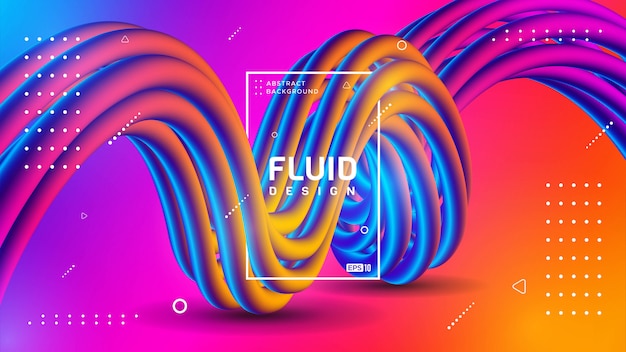 Vector colorful abstract wave background