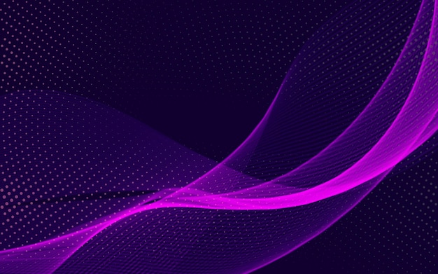 Vector colorful abstract wave geometric landing page flat background