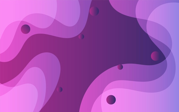 Vector colorful abstract wave geometric landing page flat background