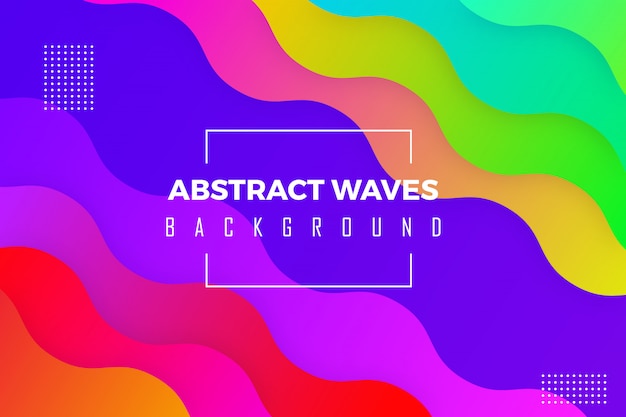 Colorful abstract waves background