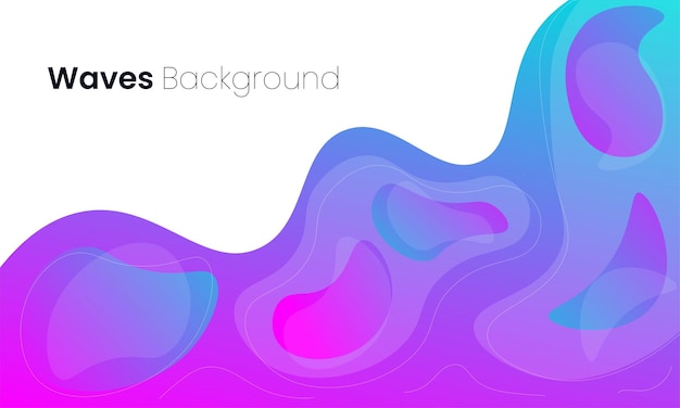 Vector colorful abstract waves background