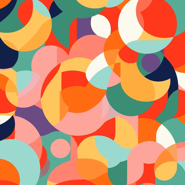 Colorful Abstractions Unveiling Flat and Simple Patterns in Diverse Shapes