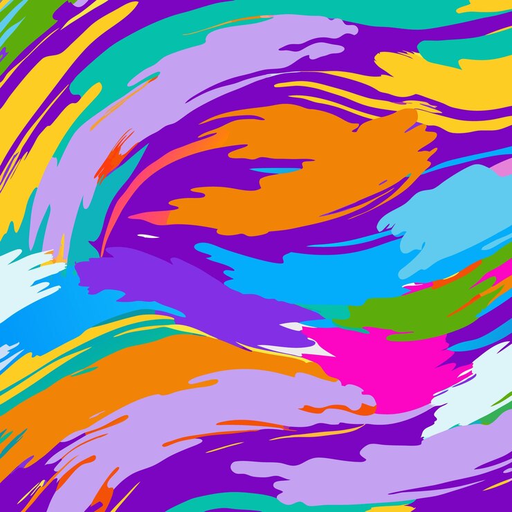Colorful acrylic brush stroke background