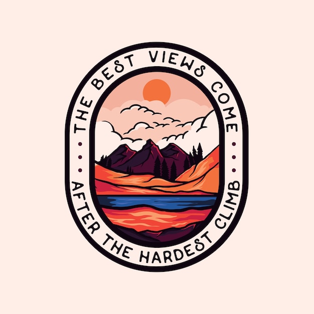 Colorful Adventure Badge Logo