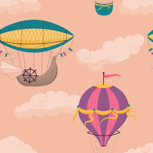 Vector colorful air balloons