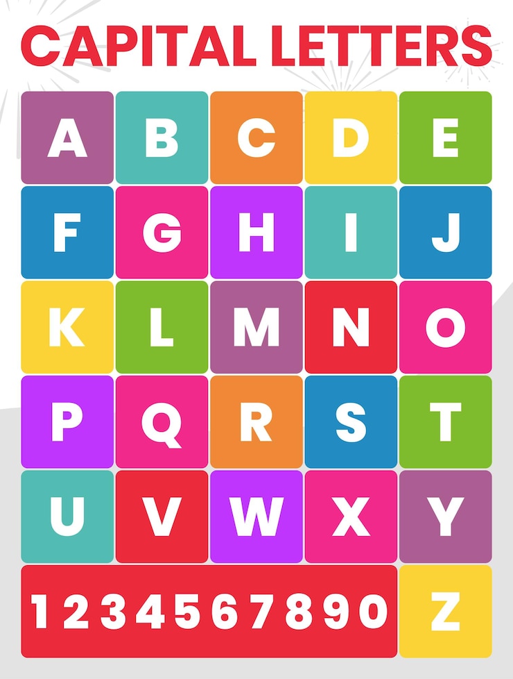 वेक्टर a colorful alphabet that has the letters alphabet on it