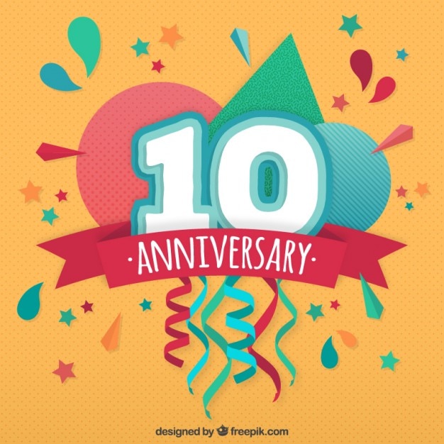 Colorful anniversary background