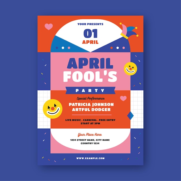 Colorful April Fools Day Party Flyer