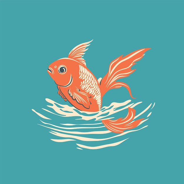 Vettore colorful aquarium fish semplice illustrazione di icona vettoriale per progetti di progettazione dinamica