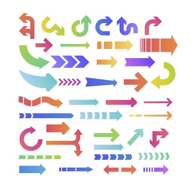 Vector colorful arrow collection