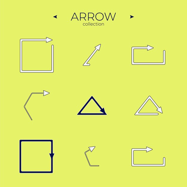 カラフルな矢印 矢印のカラフルなセット 矢印のロゴのコンセプト カーリーと波の向き
