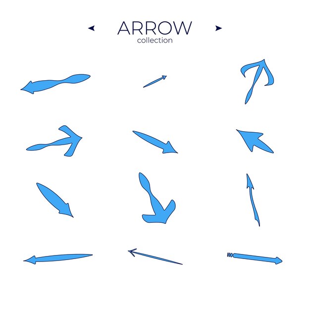 Colorful arrows Arrows colorful set Arrow logo concept Curly and wave orientation