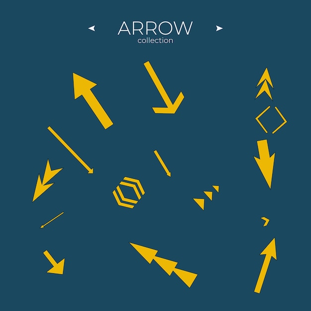 Colorful arrows Arrows colorful set Arrow logo concept Curly and wave orientation