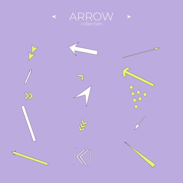 Colorful arrows Arrows colorful set Arrow logo concept Curly and wave orientation