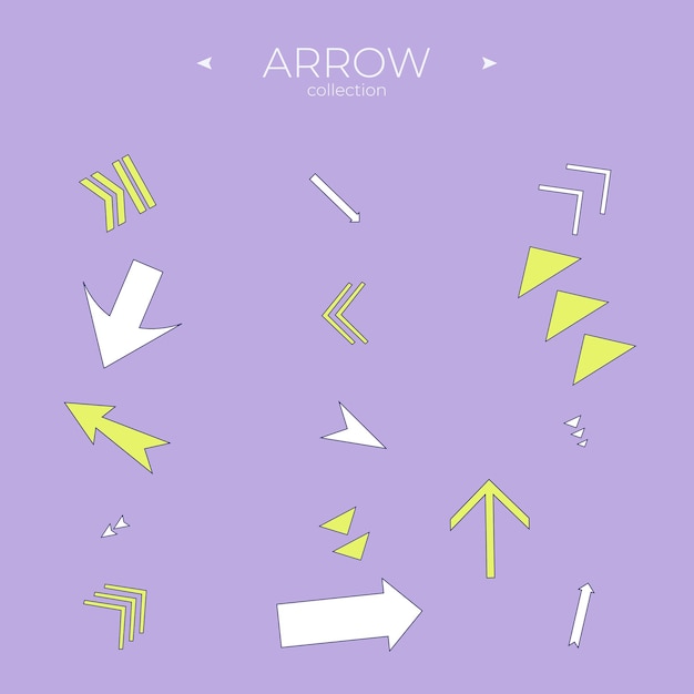 Colorful arrows Arrows colorful set Arrow logo concept Curly and wave orientation