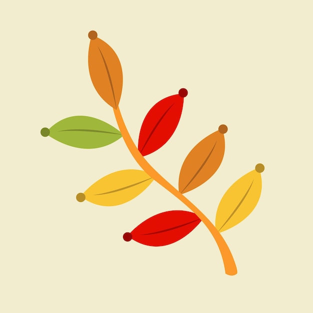 Colorful autumn leaves illustration