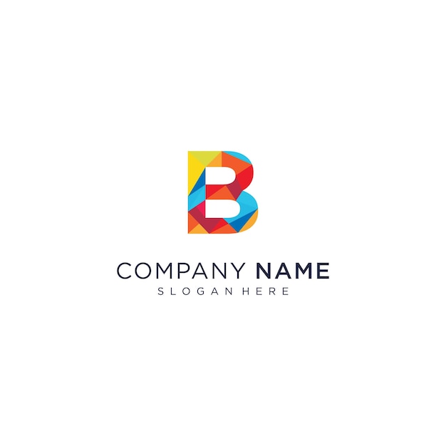 Colorful B letter logo technology