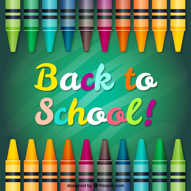 Vector colorful back to school background