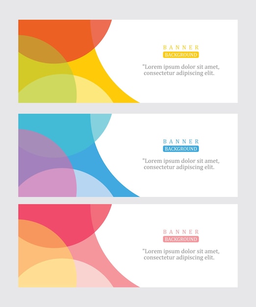 colorful background banner template