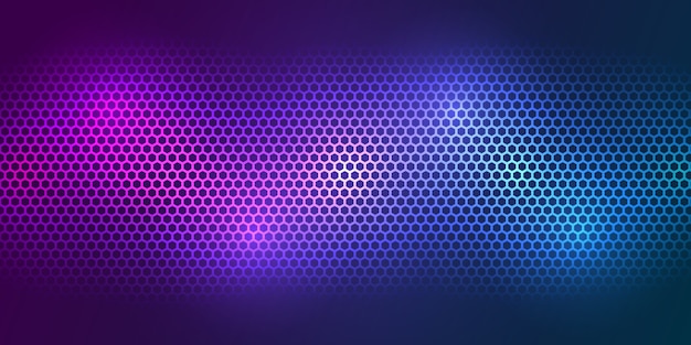 Colorful background. Bright color carbon fiber texture. Hexagon metal texture steel background.