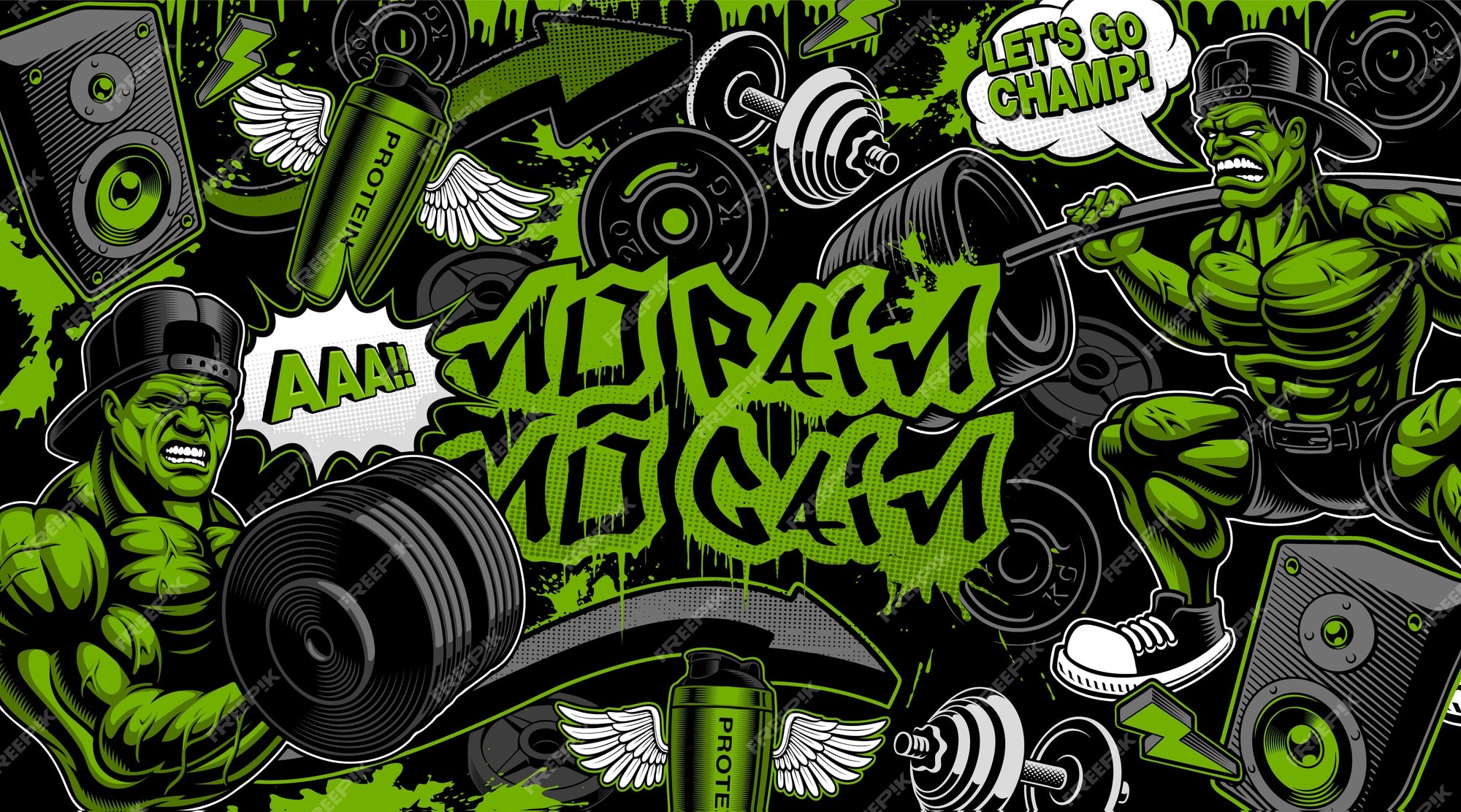 green muscles KillerSpike5999 - Illustrations ART street