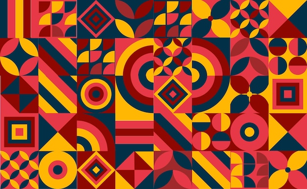 Sfondio colorato volantino a griglia moderna con forme geometriche grafica geometrica chiara gr geometrica