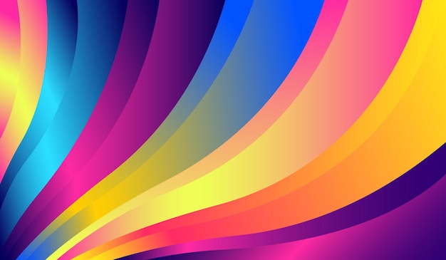 Vector colorful background vector design with dynamic wavy gradient