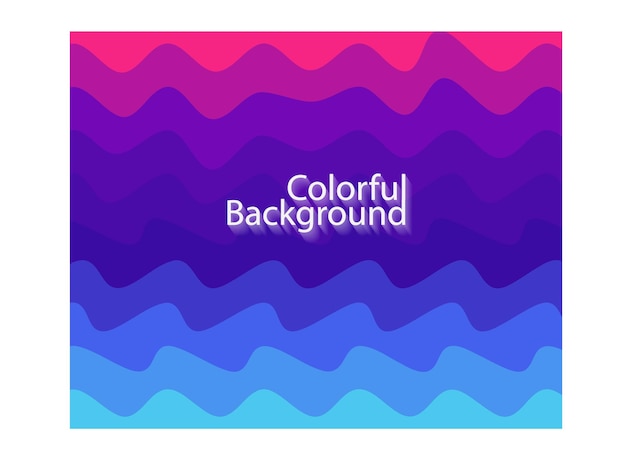 Colorful background wavy line deep blue sea red sky