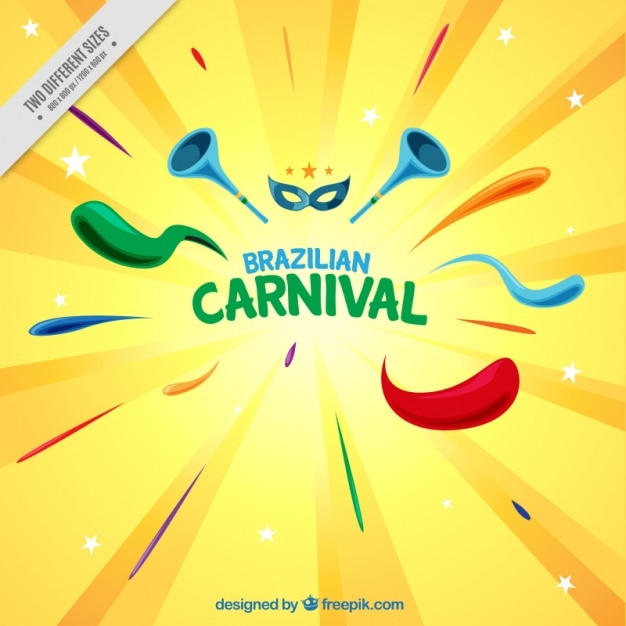 Colorful background with abstract shapes for brazilian carnival