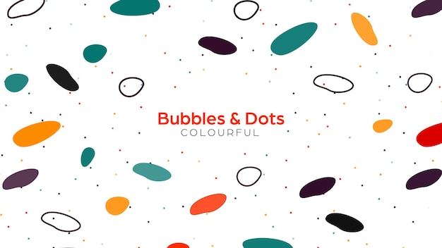 Vector a colorful background with bubbles and dots in red and orange color