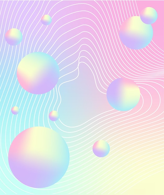 A colorful background with circles and the word bubble on it
