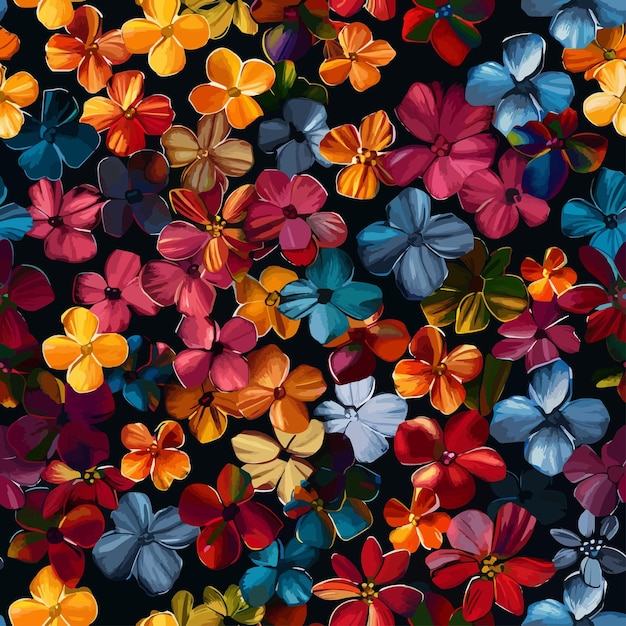 色とりどりの花のパターン 壁紙の花