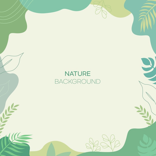 A colorful background with leaves and the word nature on it.