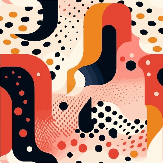 A colorful background with a pattern of circles and dots.