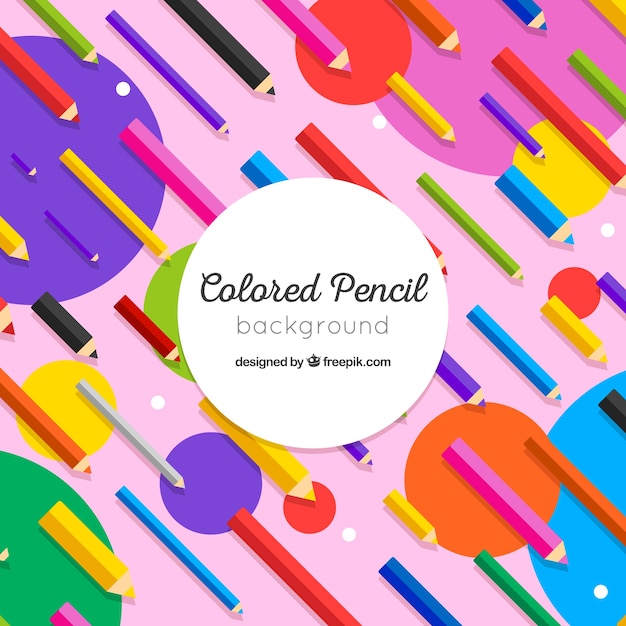 Colorful background with pencils