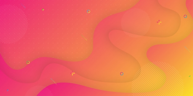 Colorful background with proportions and components in a fluid, wavy shape and color gradation.