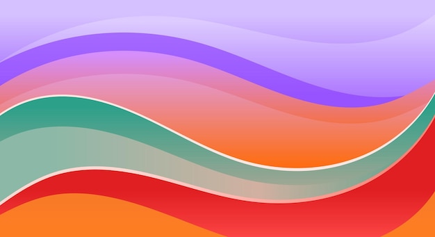 Vector colorful background with a wave design in the middle