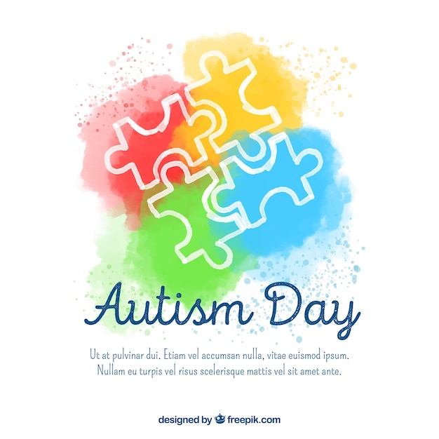 Vector colorful background of world autism day