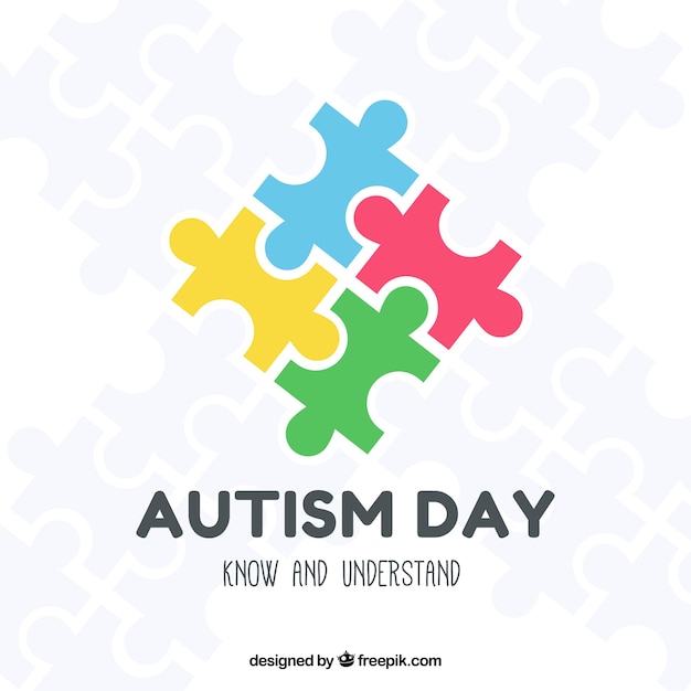 Vector colorful background of world autism day