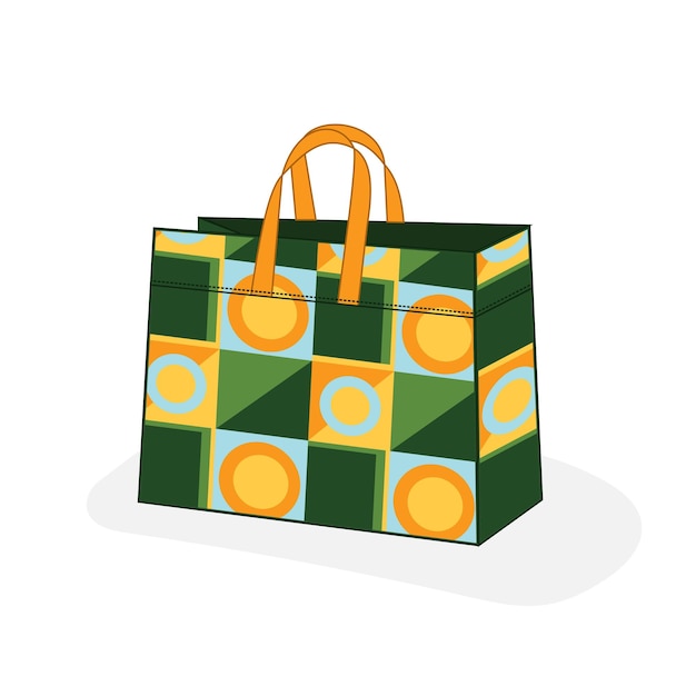 Vector colorful bag in white background