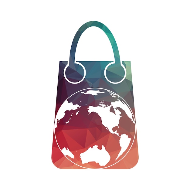 A colorful bag with the earth inside