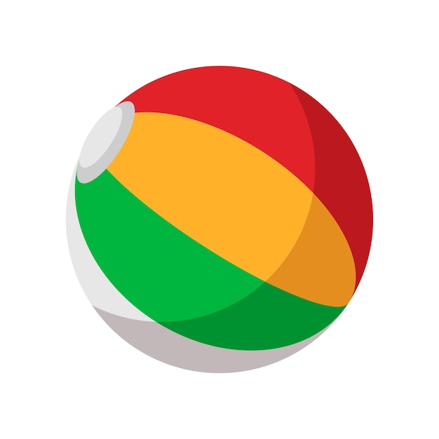 Vector colorful ball cartoon icon on a white background