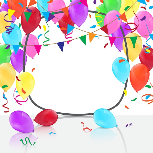 Colorful balloon background design ideas