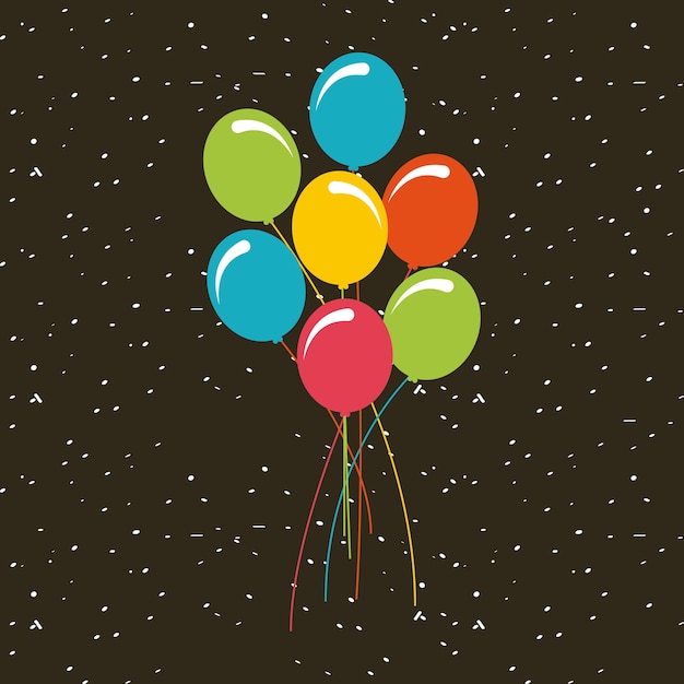 Vector colorful balloons